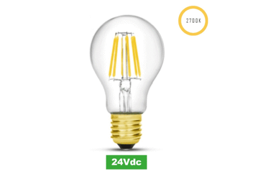 LED-Filament 24V, 8W, 2700K, E27