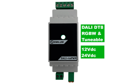 LED-PWM-Dimmer, 4-Kanal, DALI DT8, 12-24V, 300W (150W @12V)