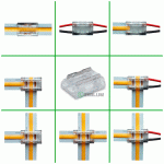 LED Verbinder, 2-polig, 10mm, LED-Kabel-Universal, COB