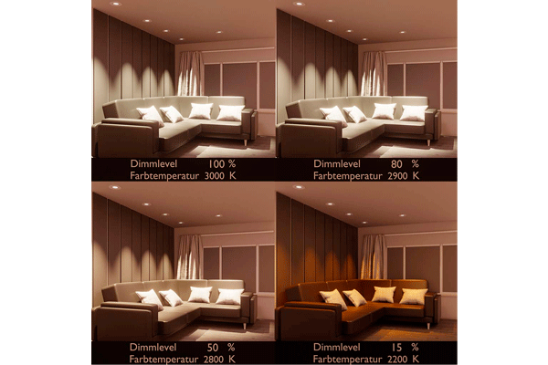 LED-Swing Spot 24V, 5W, Dim to Warm, 3000K-2200K, CRI90
