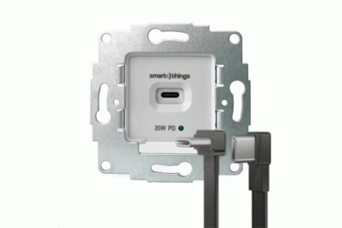 smart things sCharge 20W Unterputz Netzteil sC20-EU-C mit USB-C/C Kabel