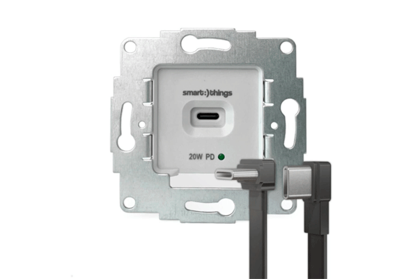 smart things sCharge 20W Unterputz Netzteil sC20-EU-C mit USB-C/C Kabel
