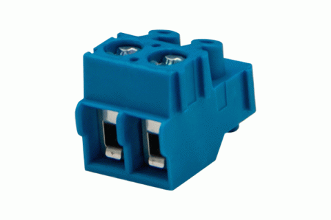 Leiterplattenstecker 2pol. mit Schraubklemmen – Blau