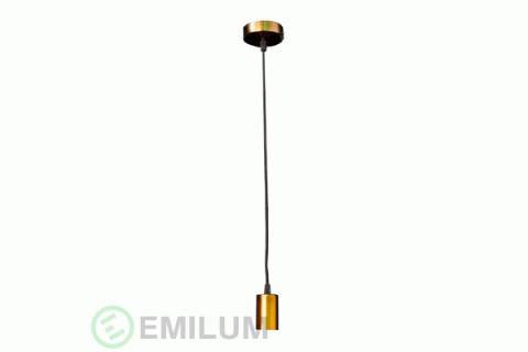 Schnurpendel mit Textilkabel, E27 Sockel – Bronze