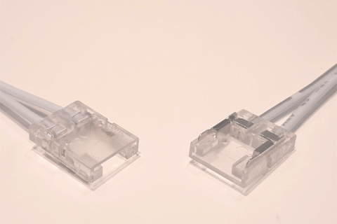 LED Verbinder, 2-polig, 10mm, LED-Anschlusskabel, COB