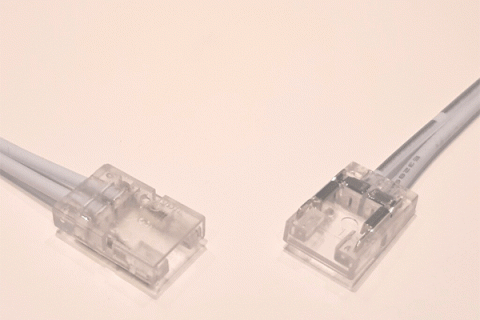 LED Verbinder, 2-polig, 8mm, LED-Anschlusskabel, COB