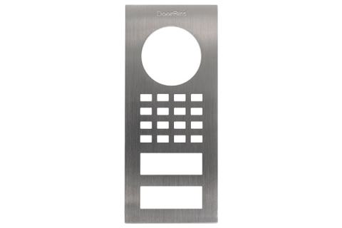 Frontblende für DoorBird D1101V Aufputz – Edelstahl V2A, gebürstet