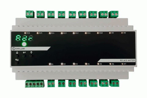 Relais-Aktor, 16-Kanal, DMX/RDM, 16A, 230V