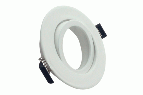 Recessed Spotlight Frame, tiltable, 85mm – Weiß