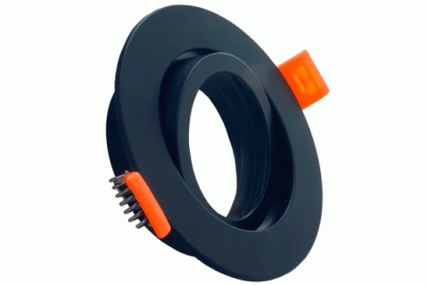 Recessed Spotlight Frame, tiltable, 85mm – Schwarz