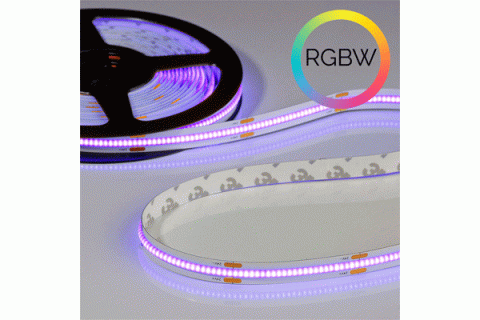 Flex COB RGBW LED-Streifen 24V, 18W, RGBW/2700K, CRI90, 784LED, IP20, 12mm
