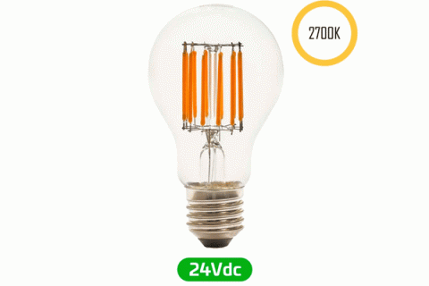 LED-Filament 24V, 8W, 2700K, E27