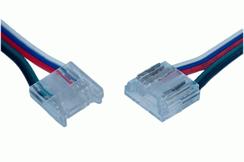 LED Verbinder, 5-polig, 12mm, LED-Anschlusskabel, COB, RGBW
