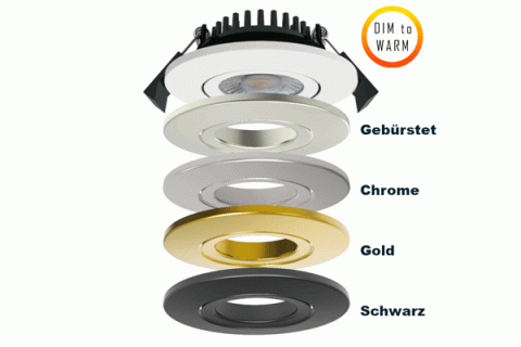 LED-Swing Spot 24V, 5W, Dim to Warm, 3000K-2200K, CRI90 – Roségold
