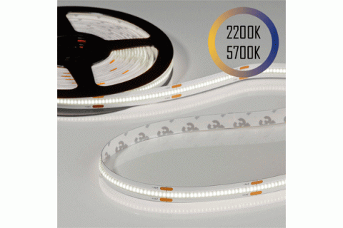 Flex COB CCT LED-Streifen 24V, 14W, 2200K/5700K, CRI90, 604LED, IP20, 10mm