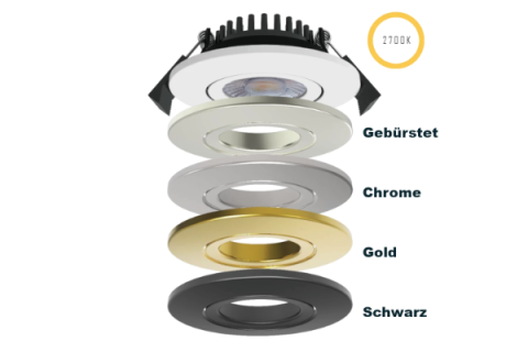 LED-Swing Spot 24V, 5W, 2700K, CRI90 – Roségold