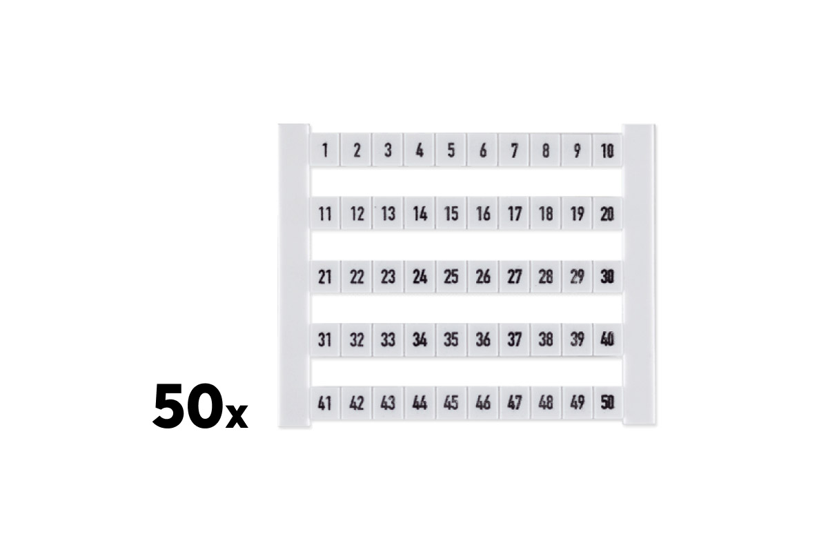 Weidmüller Klemmenmarkierer DEK (500 Stk.) – 1-50