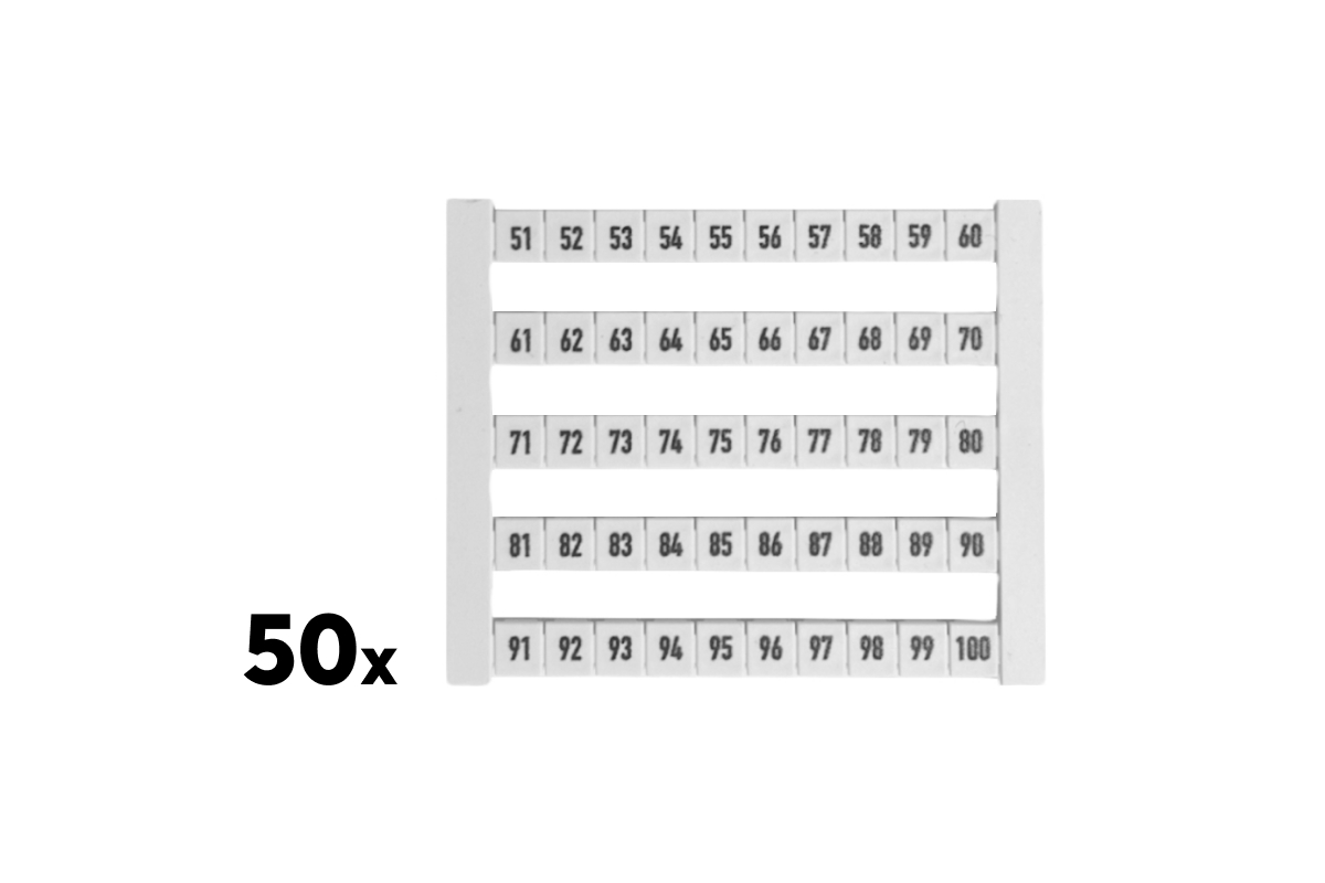 Weidmüller Klemmenmarkierer DEK (500 Stk.) – 51-100