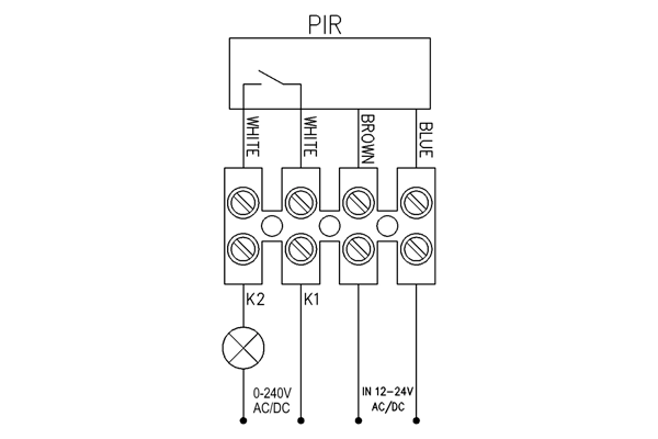 Motion Compact Infrarot Bewegungsmelder 180° IP44 für Loxone