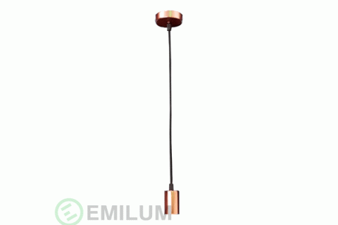 Schnurpendel mit Textilkabel, E27 Sockel – Rose-Gold
