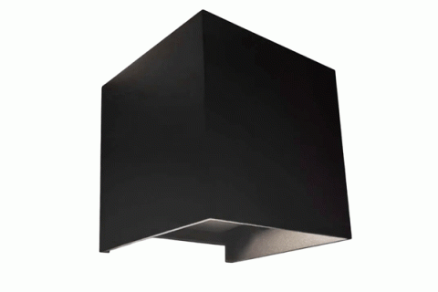 LED-Wandleuchte 24V, 10W, Tunable White, CRI90, IP54 – Schwarz