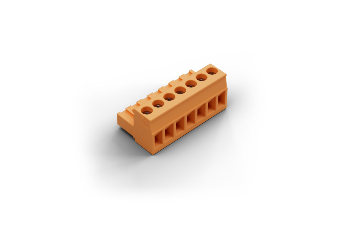 Schraub-Steckklemme orange 7pol.
