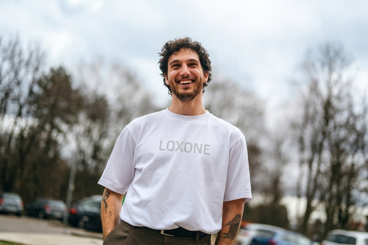 LOXONE T-Shirt Herren Corporate Weiß